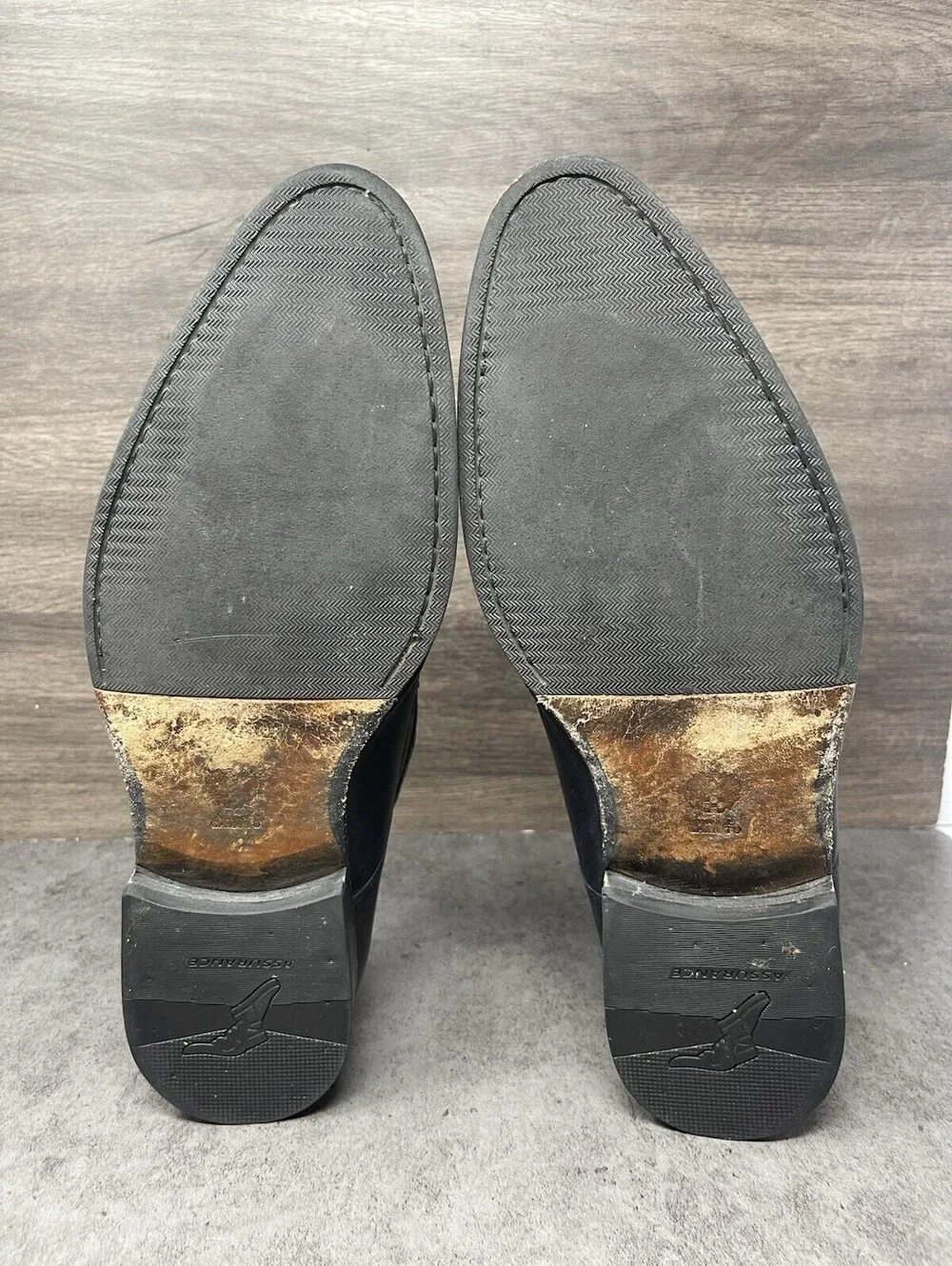 Vince Camuto Black Leather Double Monk Strap Size 11.5 Mens Cap Toe Dress Shoes